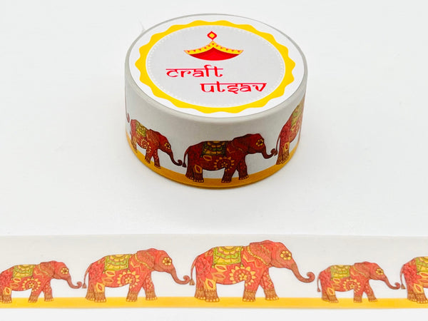 Elephant Washi Tape - Indian | Decorative | Ornate | Elephant Row