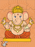 Ganesh Jigsaw Puzzle Game -  8 x 6 inches - Made in USA - Ganesh Chaturthi Return Gift for Kids for Pooja | Puja
