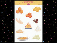 Diwali Stickers - Indian Sweets - 10 stickers on 1 sticker sheet
