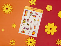 Kids Diwali Stickers, 17 Stickers on 1 Sheet