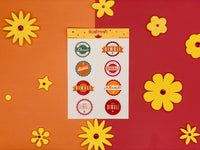 Diwali Stickers - Happy Diwali - 8 stickers on 1 sticker sheet