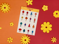 Diwali Stickers - Lantern - 12 stickers on 1 sticker sheet