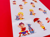 Bal Ganesh Stickers - 11 stickers on 1 sticker sheet