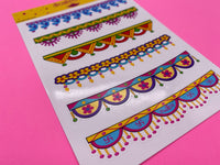 Toran Stickers - 6 toran stickers on 1 sticker sheet