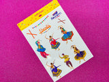 Navratri Dandiya Sticker Sheet - Kanya Pujan Gift - 11 stickers on 1 sticker sheet