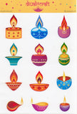 Diwali Gift Box - Diwali Festival Decoration - Window Clings, Washi Tape, Stencils, Stickers for Kids