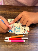 Elephant Wood Coloring Kit for kids, Diwali Favor, DIY Gift for children, kids coloring, wood coloring