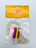 Paisley Wood Coloring Kit for kids, DIY Gift for children, kids coloring, wood coloring
