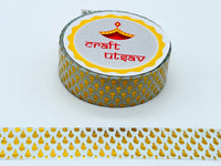 Gold Motif Washi Tape - Indian, Glitter