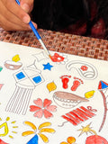Diwali Canvas Coloring Kit for kids, DIY Gift for children, kids coloring, party favors, canvas coloring