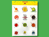 Rakhi Stickers for Raksha Bandhan - Decorate cards, gifts and much more, 12 stickers on 1 sticker sheet