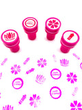 Self-ink Stamps for Kids - 24 Unique Indian themed designs, 6 Colors, Party Favors, Activity for Indian festivals, events & occasions