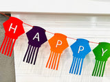 Happy Diwali Decoration Toran Banner in Rainbow Colors, No Assembly Required, 100% Felt Toran, 8 feet Length, 6.5inch Tall