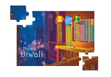 Diwali Kid Jigsaw Puzzle Game -  Set of 5,  8 x 6 inches - Made in USA - Diwali Kids Gift, Activity, Favor - Teach Indian Culture via Games