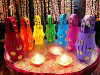 Diwali Rainbow Lantern DIY craft Kit | Diwali Festival Decoration | Toran | Makes 7 lanterns | Unique Gold Foil Prints
