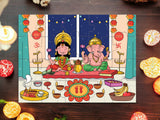 Diwali Laxmi Puja Puzzle Game -  8 x 6 inches - Made in USA - Return Gift for Kids for Diwali | Puja | Pooja