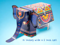 Elephant Calendar Craft Kit - Decorative/Ornate/Indian Elephant Stickers - Makes 1 Elephant, Suitable for 8+ years